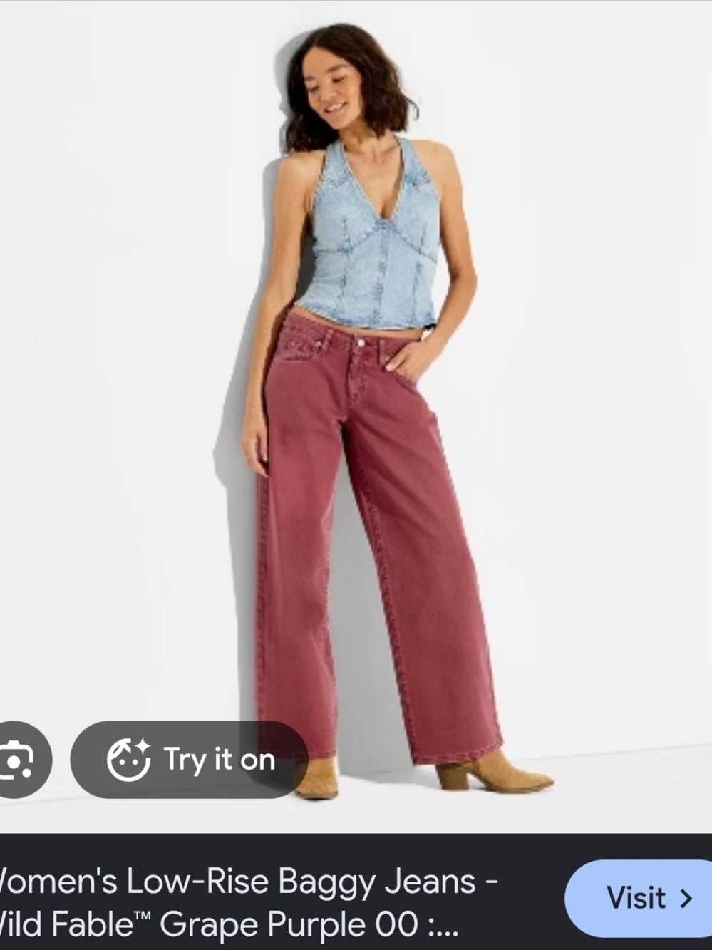 wild fable Rose-Mauve Boyfriend Jeans